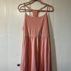 Racer Back Summer Dress - Peachy Pink